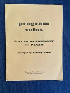 Vintage Theodore Presser, Program Solos for Alto Saxophone and Piano - Bild 1 von 3