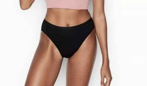 MUTANDINE CORTE NERE NUOVE CON ETICHETTA TAGLIA EXTRA LARGE VICTORIA'S SECRET GAMBA ALTA - Foto 1 di 2