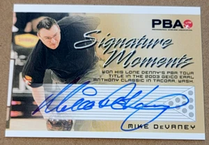 2008 Rittenhouse PBA Bowling Mike DeVaney Signature Moments Autogramm - Bild 1 von 2