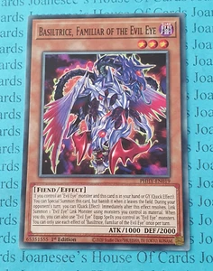 Tarjeta Basiltrice, Familiar del Mal de Ojo PHHY-EN019 Yu-Gi-Oh 1a Edición Nueva - Imagen 1 de 3
