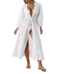 Melissa Odabash besticktes langes Beachwear Überwurf (Orig. Preis 342,00 $) KLEIN - Bild 1 von 3