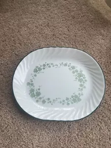 Vintage Corelle 12 1/4" Oval Serving dish Platter Plate Callaway Green Ivy - Picture 1 of 4