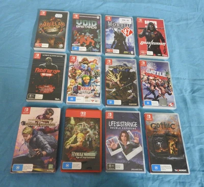 Nintendo Switch Games x12 Zombie 13th Rare 64 Zelda WWE (CAN SPLIT UP) Code=$540 - image 1 of 4