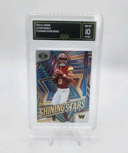Jayden Daniels 2024 Illusions Shining Stars #3 (RC) GMA Graded GEM Mint 10 - Foto 1 di 2