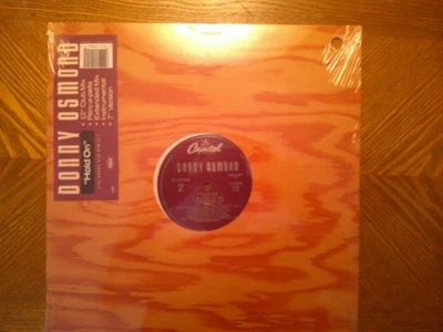 NEW SEALED PROMO CAPITOL 12" 33 RECORD/DONNY OSMOND/HOLD ON/1989 POP - Image 1 of 4