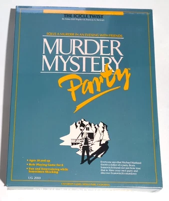 NUEVO Juegos Universitarios Murder Mystery Party 1984 THE ICICLE TWIST De Colección Foto 1 de 4