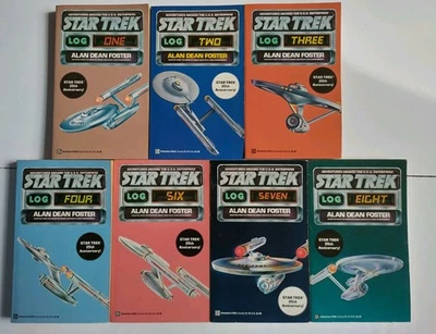 Alan Dean Foster (Lot of 7 PB Books) Star Trek Log  # 1, 2, 3, 4, 6, 7, 8 - Image 1 of 4
