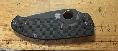 Cuchillo Spyderco Tenacious Tactical Liner Lock Negro Mango G-10 8Cr13MoV Acero Foto 1 de 4