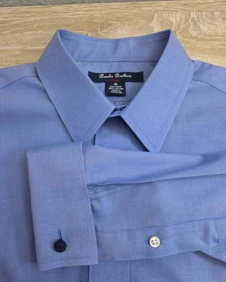 Brooks Brothers Kids Boys Point Collar French Cuff All Cotton Button Down Sz 16 - Image 1 of 4