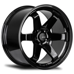 One 18x8 AVID1 AV06 5x114.3 35 Gloss Black Wheel Rim 73.1 - Picture 1 of 3