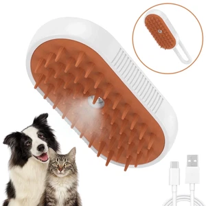 Cat Steam Brush for Shedding Dog Brush with Steam Pet Hair Cleaning - Picture 1 of 12