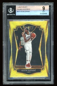 2020-2021 Select Prizm Gold Prizm Wave Kevin Durant #101 BGS 9 Mint SSP - Picture 1 of 2