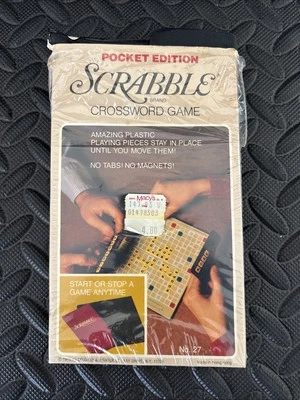 Vintage Scrabble Crossword Game Pocket Edition Travel Size 1978 Open box - Image 1 of 2