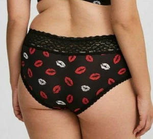 Torrid Sexy Lipstick Lips Second Skin Lace Trim Cheeky Panty Plus Size 3X, 22/24 - Picture 1 of 6