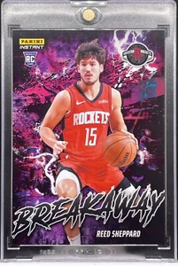 REED SHEPPARD 2024-25 Panini Instant Breakaway RC Rookie /1355 SP #B3 Rockets - Picture 1 of 2