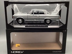 Maquetas de coches 1:18 Norev Collection Mercedes Benz 280 SE cupé gris met. en EMBALAJE ORIGINAL - Imagen 1 de 12