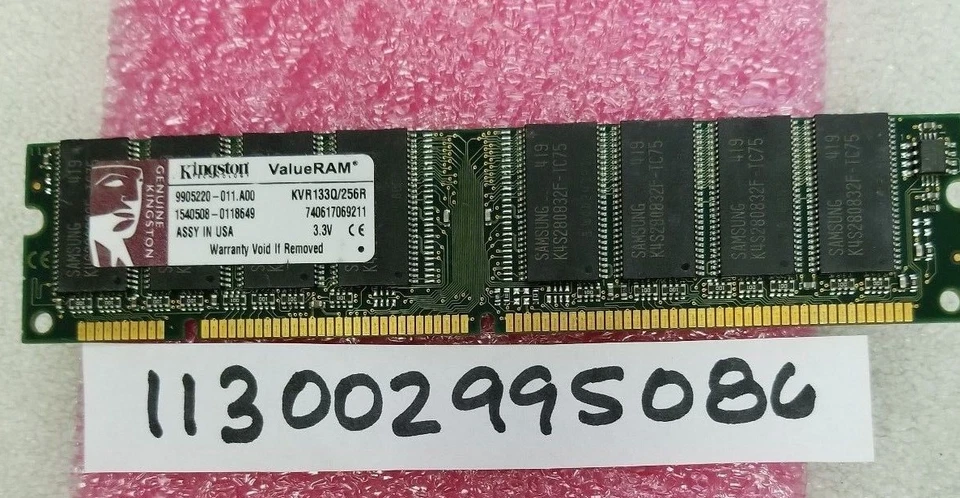 256MB  SDRAM SDR SD PC133 133MHZ 133 168PIN NON-ECC PC DESKTOP  16x8  16CHIPS  - Image 1 of 1
