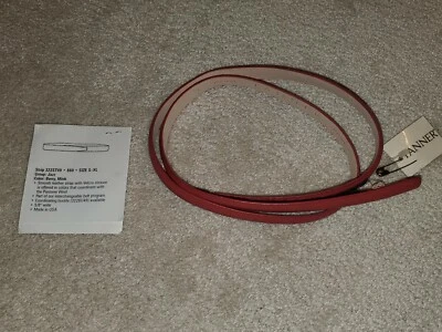 Cinto curtidor feminino novo com etiquetas couro vermelho baga grande novo - Imagem 1 de 4