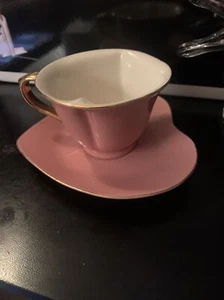 Artvigor 5.08-fl Oz Ceramic Cup And Saucer With Gold Rim And Gold handle. - Picture 1 of 2