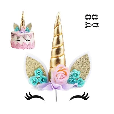 Unicornio Decoración de Pasteles/Pestañas Fiesta Pasteles Suministros Material No Tóxico Foto 1 de 4