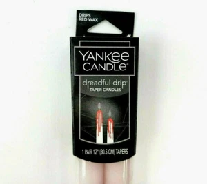 NEU Yankee Kerzen SET (2) SCHRECKLICHE TROPFEN 12" Kegelkerzen 1301274 TROPFEN ROTES WACHS - Bild 1 von 4