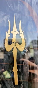 Vinyl window decals for cars truck laptop trishul shiva lordshiva shiv - Picture 1 of 2