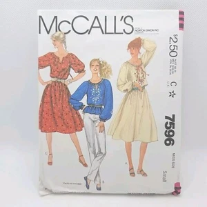 McCall's 7596 Misses' Easy Dress And Blouse Top Sewing Pattern Size Small Uncut - Picture 1 of 8