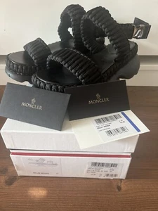 ❤️ Orig. Moncler Damen Sandalen Sommerschuh  wNEU schwarz * Gr. 40 * Np.595‼️ - Bild 1 von 10