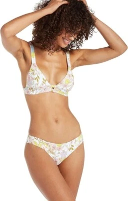 Pantalones de bikini Volcom L142728 para mujer blancos grandes Poppy Cheekini talla XS Foto 1 de 2