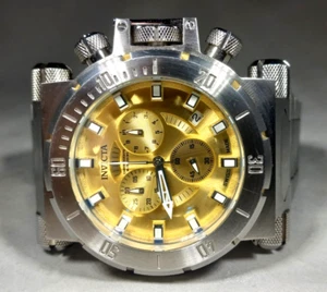 Invicta Coalition Forces Chronograph 51mm Gold Dial Silver 15573 Watch RARE - Picture 1 of 11