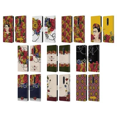 OFFICIAL FRIDA KAHLO RED FLORALS LEATHER BOOK WALLET CASE FOR BLACKBERRY ONEPLUS - Image 1 of 4