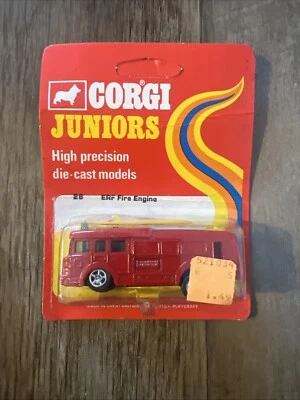 1976 Corgi Juniors - ERF FIRE ENGINE #26 - Sealed Original Card -, Mettoy GB - Image 1 of 4