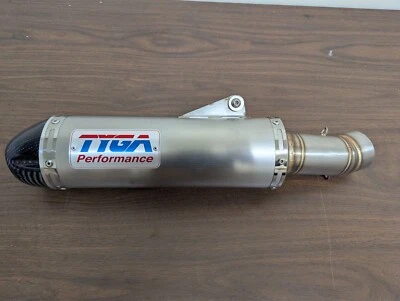 Глушитель TYGA EXSL-0174, нержавеющая сталь, круглый, WSS300, (гоночный) KTM RC390, в сборе - Изображение 1 из 4
