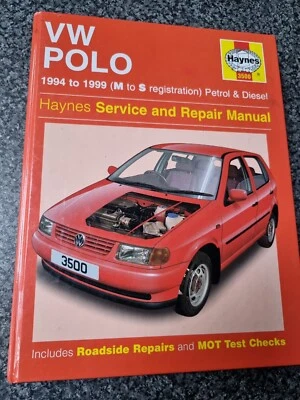 VW Polo Haynes Manual 1994 - 1999, Hardback Book 3500, M TO S Registered  - Image 1 of 4