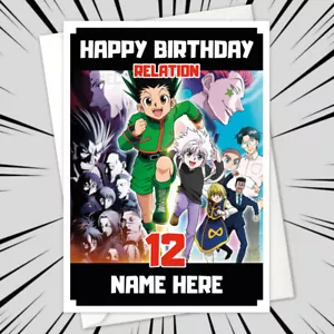 Personalised HUNTER X HUNTER Birthday Card • personalized gon greeting anime - Picture 1 of 1