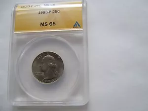 1983-P, Washington Quarter, ANACS, como nuevo 65 - Imagen 1 de 4