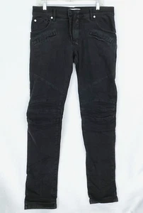 Pantalones de mezclilla Pierre Balmain talla 33 para hombre motociclista negro - Imagen 1 de 11