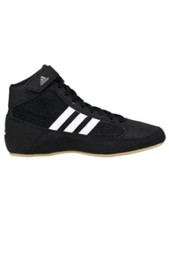 New MEN'S ADIDAS Lutte AQ3325 WRESTLING Shoes BLACK/WHITE Stripes Size 11 - Picture 1 of 6