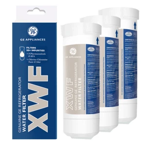 White 3 packs, brand new genuine, suitable for GE XWF refrigerator water filter - Picture 1 of 6