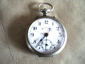 ANTIQUE 1920's Ruhla German 11 J -Wind Up Alarm Pocket Watch Invincible GT SPARE - Picture 1 of 8