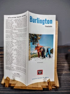 Horario del ferrocarril de Burlington 18 de enero de 1970 - Imagen 1 de 4