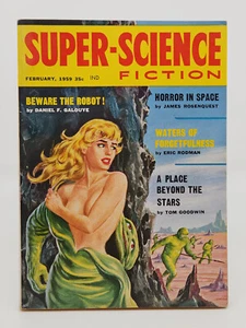 Super-Science Fiction Digest Magazine - February 1959 - GGA Cover - Picture 1 of 2