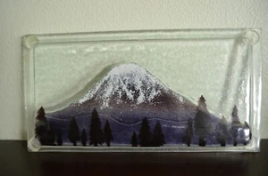 Lisa Stirrett Glaskunst Studio Tablett Mt. Rainier 2018 - Bild 1 von 6