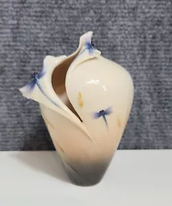Franz Porcelain Dragonfly Vase 13cm High - Picture 1 of 8