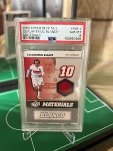 2008 UPPER DECK MLS CUAUHTEMOC BLANCO MATERIALS GAME USED PATCH MM-4 PSA 8 NM-MT - Picture 1 of 22