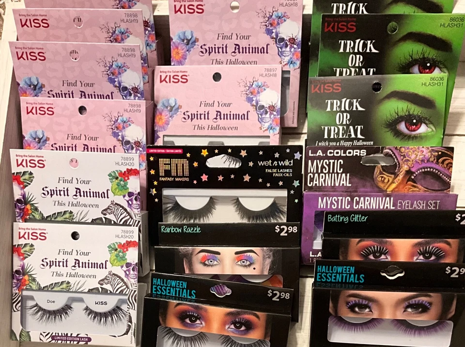 Cílios postiços cosplay anime Halloween KISS Wet n Wild LA cores ESCOLHA - Imagem 1 de 1