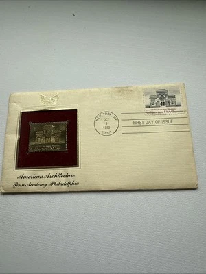 First Day Of Issue Gold Architect Stamp New York, New York, October 9, 1980 - Image 1 of 2