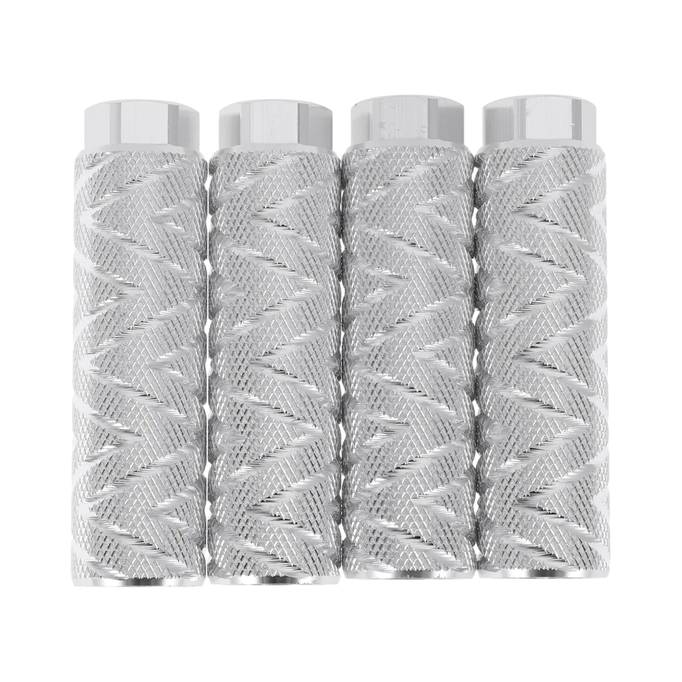 4Pcs Estribos Alum 100mm Onda Trasero para Bicicleta 3/8" Plata - Imagen 1 de 4