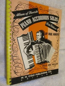 Acordeón de piano vintage partituras solos álbum cancionero favorito edición Cole - Imagen 1 de 4