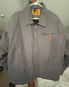 Wells Lamont Jacket Men's XL Gray Coat canvas chore coat new without tags - Picture 1 of 8